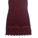 REISS Womens Shift Dress Maroon Viscose Sleeveless Knee Length UK 10