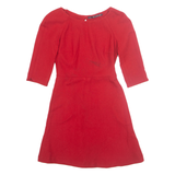 ZARA Cut Out Back Womens Skater Dress Red Short S