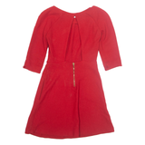 ZARA Cut Out Back Womens Skater Dress Red Short S