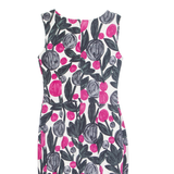 PHASE EIGHT Womens Shift Dress Black Floral Sleeveless Midi UK 10