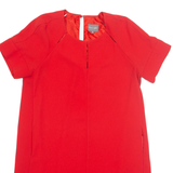 PHASE EIGHT Womens A-Line Dress Red Short Sleeve Knee Length UK 16