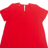 PHASE EIGHT Womens A-Line Dress Red Short Sleeve Knee Length UK 16