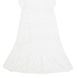 ZARA Womens Fit & Flare Dress White Short Sleeve Knee Length S
