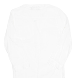 ZARA Seim Sheer Womens Shirt Dress White Long Sleeve Hi-Low S