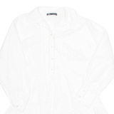 ZARA Womens Shirt Dress White Long Sleeve Knee Length XS
