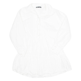 ZARA Womens Shirt Dress White Long Sleeve Knee Length XS