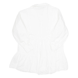 ZARA Womens Shirt Dress White Long Sleeve Knee Length XS
