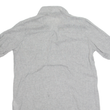 ZARA Womens Shirt Dress Grey Short Sleeve Knee Length L