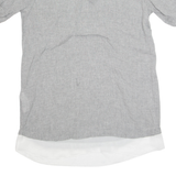 ZARA Womens Shirt Dress Grey Short Sleeve Knee Length L