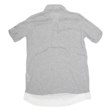 ZARA Womens Shirt Dress Grey Short Sleeve Knee Length L