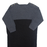 JAEGER Womens Jumper Dress Black Wool Midi L