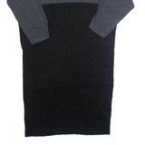 JAEGER Womens Jumper Dress Black Wool Midi L