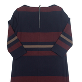 PHASE EIGHT Womens A-Line Dress Black Striped Knee Length UK 10