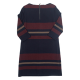 PHASE EIGHT Womens A-Line Dress Black Striped Knee Length UK 10