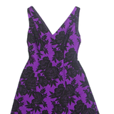 PHASE EIGHT Womens A-Line Dress Purple Floral Sleeveless Knee Length UK 10