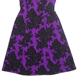 PHASE EIGHT Womens A-Line Dress Purple Floral Sleeveless Knee Length UK 10