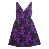 PHASE EIGHT Womens A-Line Dress Purple Floral Sleeveless Knee Length UK 10