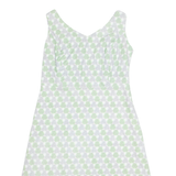 BODEN Womens A-Line Dress Green Spotted Sleeveless Midi UK 16