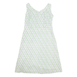 BODEN Womens A-Line Dress Green Spotted Sleeveless Midi UK 16