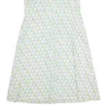 BODEN Womens A-Line Dress Green Spotted Sleeveless Midi UK 16