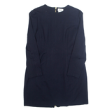 DKNY Womens Shift Dress Blue Viscose Long Sleeve Knee Length L