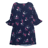 PHASE EIGHT Womens Day Dress Blue Floral Knee Length UK 16