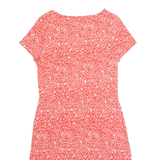 BODEN Womens Day Dress Red Floral Short Sleeve Knee Length UK 12