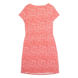 BODEN Womens Day Dress Red Floral Short Sleeve Knee Length UK 12