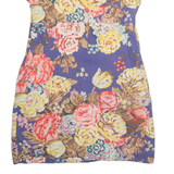 JOULES Womens Day Dress Blue Floral Short Sleeve Knee Length UK 14