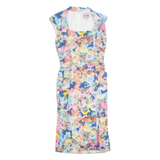 PHASE EIGHT Womens Bodycon Dress Blue Floral Short Sleeve Midi UK 10
