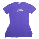 ZARA Womens T-Shirt Dress Blue Short Sleeve Knee Length S