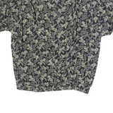 REHLJ Womens Printed Blouse Black Viscose Floral S