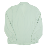 Womens Blouse Green Collared Long Sleeve S