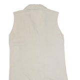 TOGETHER Womens Top Beige Collared Sleeveless UK 8