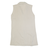 TOGETHER Womens Top Beige Collared Sleeveless UK 8