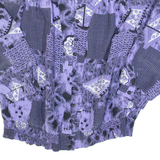 SCHNEBERGER Womens Printed Blouse Purple Collared 90s Crazy Pattern L