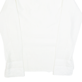 TERYLENE Womens Blouse White Collared Long Sleeve M