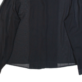 VISION C&A Womens Shirt Black Collared Long Sleeve L