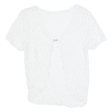 Netted Open Womens Top White S