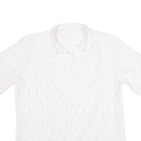 Womens Printed Shirt White Collared Floral M