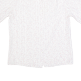 Womens Printed Shirt White Collared Floral M