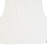 GARRY Womens Waistcoat Cream Strapless 90s Striped XL