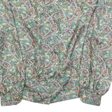 MARK WALD Womens Printed Blouse Green Collared Long Sleeve 90s Paisley M