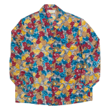 CLASSIC COLLECTION Womens Printed Shirt Red Collared 90s Floral L