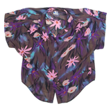 YESSICA Womens Printed Blouse Brown Collared Floral L