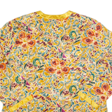 VICTORIA'S SECRETS Womens Printed Blouse Gold Long Sleeve 90s Floral M
