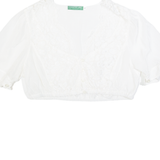 COUNTRY LINE Cropped Womens Blouse White L