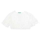 COUNTRY LINE Cropped Womens Blouse White L