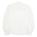 SOMMERMANN Womens Blouse White Collared Long Sleeve M