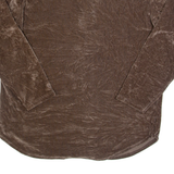 Womens Shirt Brown Collared Long Sleeve S